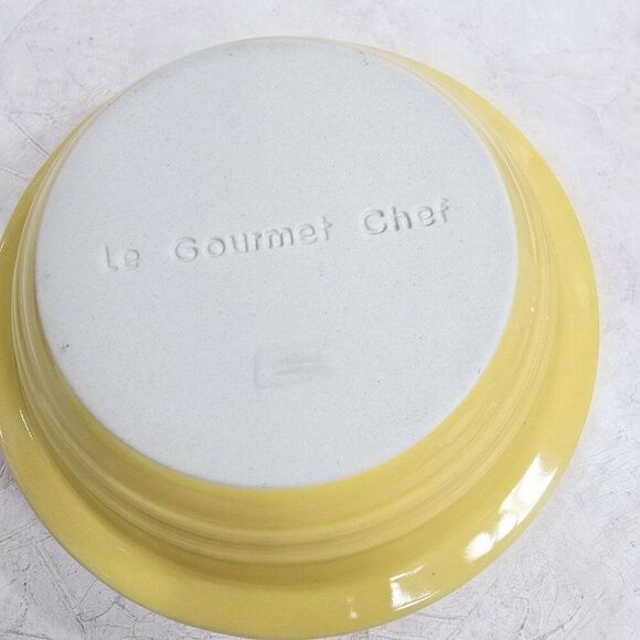 4 - Le Gourmet Chef Small 5.5" Pot Pie or Fruit Pie Baker Dish Bowls Yellow - Picture 6 of 8